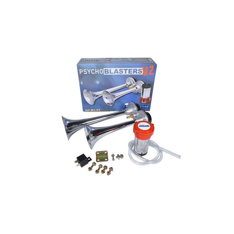 HornBlasters PsychoBlasters V2 Electric Air Horn with Self Driven Compressor