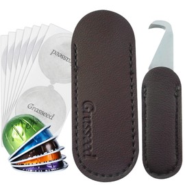 Grasseed Reusable Vertuo Capsule Kit for VertuoLine Capsules with 50Pcs Aluminum Foil Seals Lid and Lid Opener, Fits for Refill Vertuo Pods Reusable Vertuoline Pod