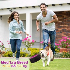 PetBuds Rubber Tyre Dog Chew Toy, Durable Interactive Toy for Medium and Large Dogs (Pink)