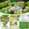 DXLing 120 Pcs Mini Glow Resin Animals Luminous Miniature Resin