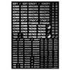 HiQ Parts TR Decal 3 Number Silver 1 Piece Plastic