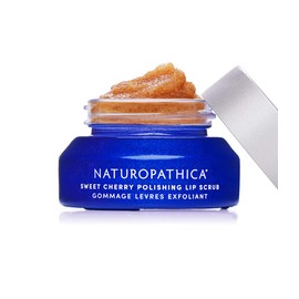 Naturopathica Sweet Cherry Polishing Lip Scrub - Daily Lip Exfoliator w/Cherry Seed, Cherry Puree & Hibiscus - Vegan, Made in USA, 0.5 oz. (15 ml)