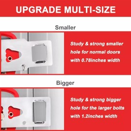 kuogo Portable Door Lock-2 Pack Solid Heavy Duty Lock Additional Privacy Travel Airbnb