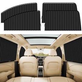 ZATOOTO Car Window Shades for Side Window 4 Pack Magnetic Car Curtains for Privacy Car Window Covers Blackout Blinds Upgrade to a Classy Ride for Camping Sleeping