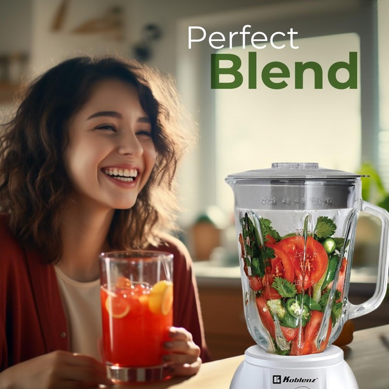 Koblenz 51-oz Glass Jar Blender, 10 Speed and 2 Pulse