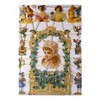 Glanzbilder EF 7267 Lady Flowers Violet Frame Pose Picture Decoration