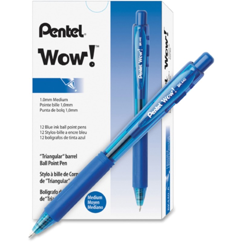 Bolígrafo Wow Retráctil Tinta Azul 1.0 mm Caja con 12