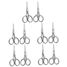 Healeved 10pcs Stainless Steel Eyebrow Scissors Precision Trimming Tools for Beard and Eyebrow Grooming Includes Pointed and Tips and Easy to Use for Men
