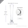 WGV Trumpet Glass Vase, Open 4", Height 20", (Multiple Sizes