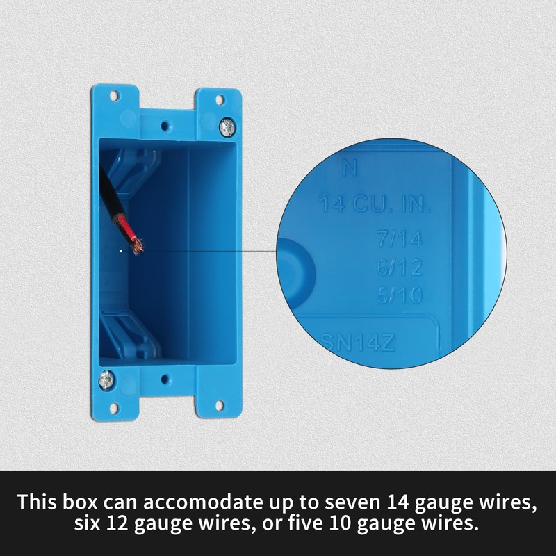 XIUTE 1-Gang PVC Old Work Electrical Outlet Box,Living Hinges and