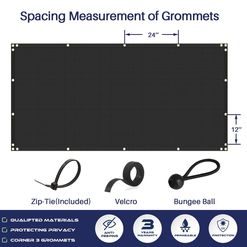 Windscreen4less Privacy Fence Screen 6'x20' Heavy Duty Windscreen Fencing Mesh
