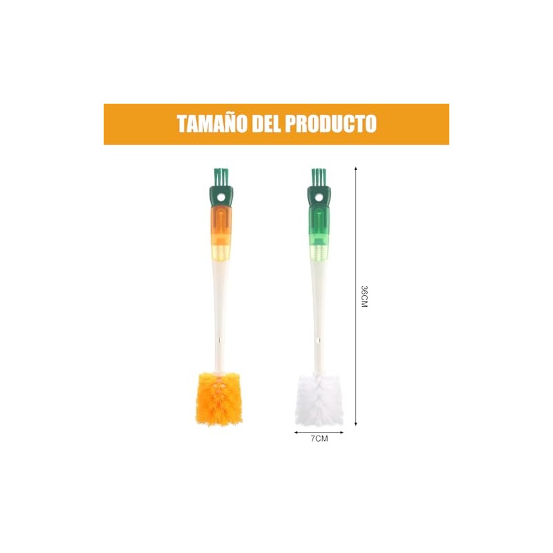 5 in 1 Cepillo para Biberones, 2Pcs Cepillo para Lavar