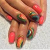 "Handmade" Peacock Feather Nail Art Stickers Transfers Decals Set of