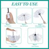 Sanwuta 12 Pack Transparent Folding Umbrella Full Automatic Clear Foldable