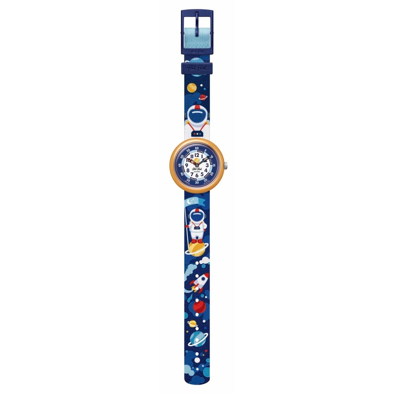 Flik Flak Unisex Kids Watch Casual Blue Bio-sourced Quartz Astrodreams
