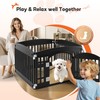HealSmart 4 Panel 24" Plastic Dog Playpen, Folding & Portable
