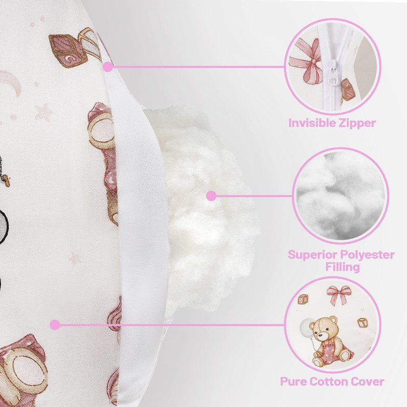 AMASKY Nursing Pillow, Breastfeeding Pillows, with Removable Pillow Cover, Machine