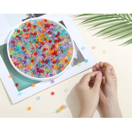 XIANNVXI Shine Pony Beads Bulk 1000 Pcs Pony Plastic Beads for Bracelets Hair Beads for Braids for Crafts Necklace Key Chains 6mm Multiple Colors