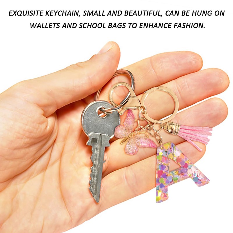 NyxSeat 1 Piece Resin Letter A Keychain with 1 Piece