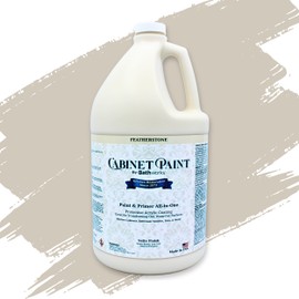 Bathworks Cabinet & Furniture Paint - Satin Finish, Easy Application, Low-VOC, Durable, Made in USA (Featherstone, 1 Gallon)