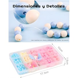Kit para Hacer Pulseras, Kit de Pulseras, Juego de 480 Cuentas | Pulseras de Cuentas con Accesorios, Juego de Bandas de Goma Elástica DIY, Regalos de 
