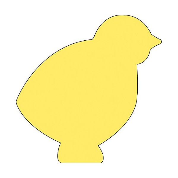 SHAPES ETC. 50 Sheets Chick Sticky Notepad 3in Self-Stick Cute