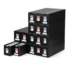 ROLOSI Trading Card Storage Box,21000+ Cardboard Cards Organizer Box with 60 Dividers Viewing Windows for Collectible Card Games, for TCG, YuGiOh, MTG, PTCG, Baseball Sports Cards