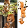 NOELAMOUR Garden Figurine Cute Squirrel Parent Child Hanging Animal Resin