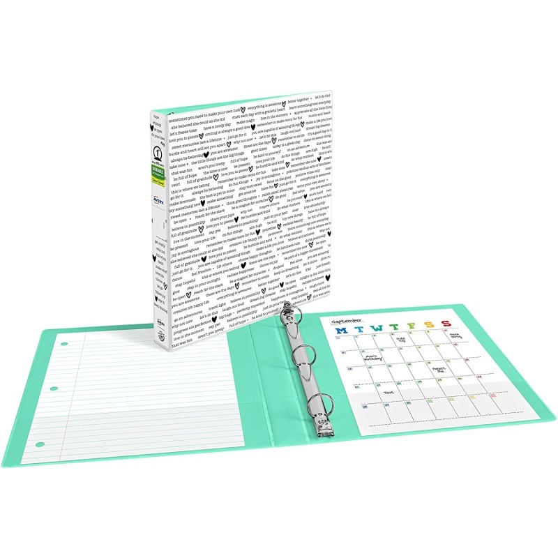 Avery + Amy Tangerine Designer Collection Binder, 1" Round Rings,