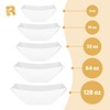 R-kay 6 Pack Square Plastic Serving Bowls - White Plastic