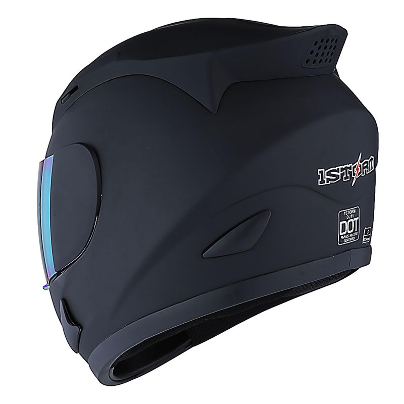 1Storm Motorcycle Bike Full Face Helmet Mechanic Skull: HJDJ11 Matt