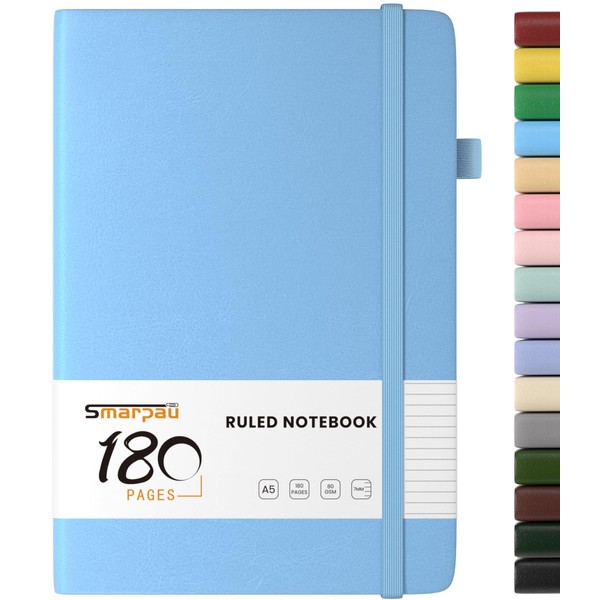 Smarpau Notebook A5, Hardback Journal Notebook with 180 Pages Thick