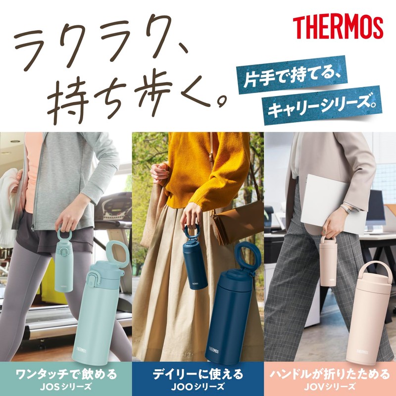Thermos JOV-320 CL Water Bottle, Vacuum Insulated Portable Tumbler, Includes