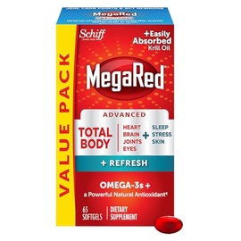 Megared Omega-3 Krill Oil Total Body + Refresh Softgels, Megared, 65 Count