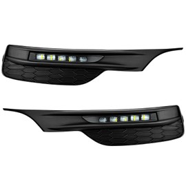 OKSIWA LED Fog Light for 2016 2017 Honda Accord Sedan 4 Door, Front Bumper Driving Light Kit,Fog Lamps Assembly Replacement with Switch,Wiring Harness,Plug and Play