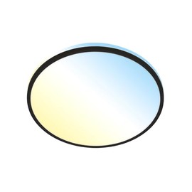 BRILONER - LED Ceiling Light with Remote Control, Warm White to Cold White, Continuously Dimmable, LED Lamp, LED Ceiling Light, Living Room Lamp, Kitchen Lamp, Ceiling Lighting, 33 x 6 cm, Black