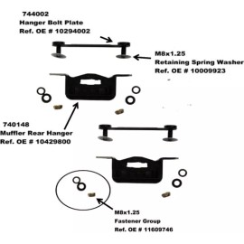 OEX Parts New 1997-04 C5 Muffler Bracket Insulator & Bolt Bracket Set 10294002 & 10401799