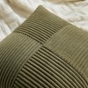 FDTERN Set of 2 Olive Green Corduroy Christmas Cushion Covers,