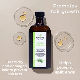 Nature Spell Rosemary Oil for Hair with Hair Oil Applicator Bottle Comb 150ml – Rosemary Oil for Hair Growth – Treat Dry Damaged Hair to Target Hair Loss with Precision Oil Applicator Comb Bottle