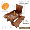 Carbonized Squirrel Feeder Picnic Table with Umbrella, Squirrel Feeders for