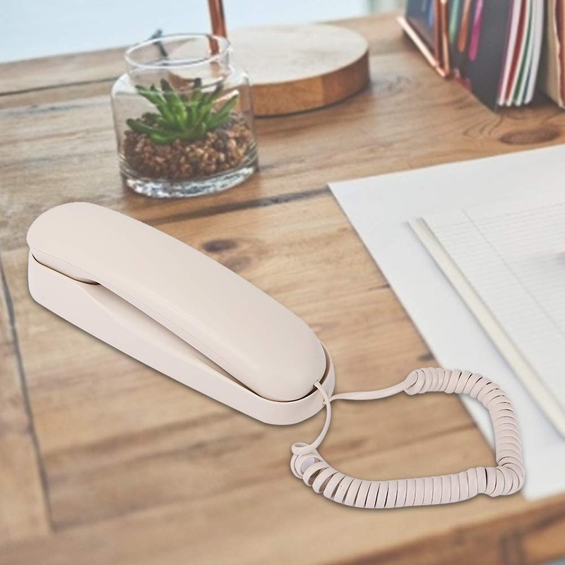 Wall Telephone, TC990 Wired Landline Telephone Beige Table Mount Wall