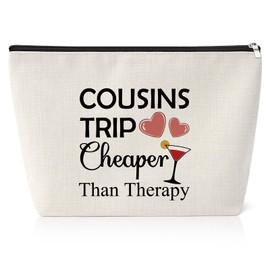 Cousin Makeup Bags Funny Gift for Cousins from Cousins Cosmetic Bag Christmas Birthday Wedding Graduation Weekend Gift for Cousin Sister Travel Cosmetic Pouch