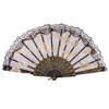 LOYELEY Flower Fan Rose Pattern Folding Dance Dance Spanish Don