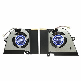 Landalanya Replacement New Laptop CPU+GPU Cooling Fan for ASUS Rog Zephyrus G14 GA401I GA401IV Series 13NR03F0AP0301 13NR03F0AP0101 DFSCK22115181H FMBC DFSCK22105182H FMBB DC12V 1A Fan