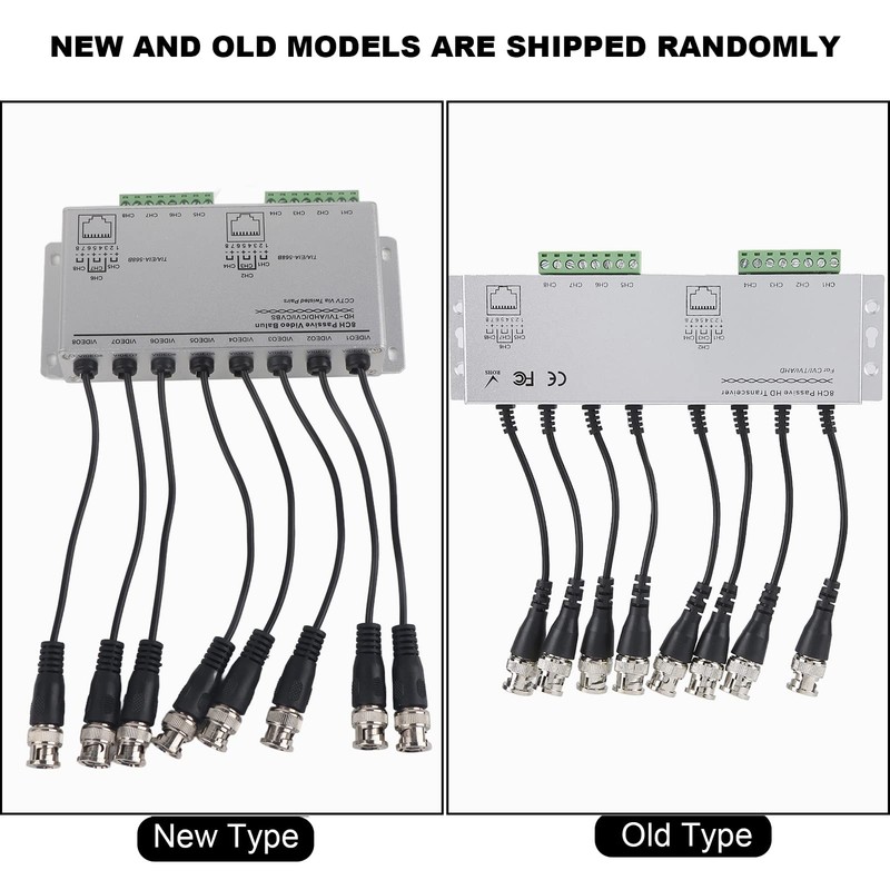 QANYEGN 8Ch HD Bnc Male to UTP Cable Transceiver Adapter,