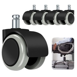 Office Chair Wheels, Pack of 5 Wheels for Office Chairs, Office Chair Wheels, Replacement Castors, Universal Chair Castors for Durable Office Chair Castors, Replacement Floor Protection Mats