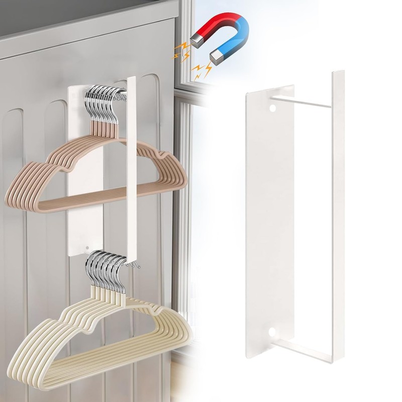 2 Pack Magnetic Hanger Holder for Laundry Room Organization and