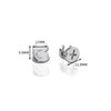 Silver Tone Furniture Connector Camlock Fittings Mini Fix Casing, Pack