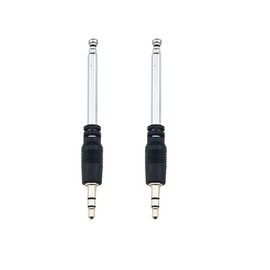 CORONIR 3.5mm FM Radio Antenna Retractable Aerial for Portable Radio Indoor Stereo Receiver AV Audio Vedio Home Theater Receiver Mobile Cell Phone Radio-2Pack