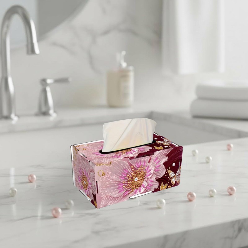 ARTopet Paper Towel Box DIY Diamond Art Painting Rectangular Wooden